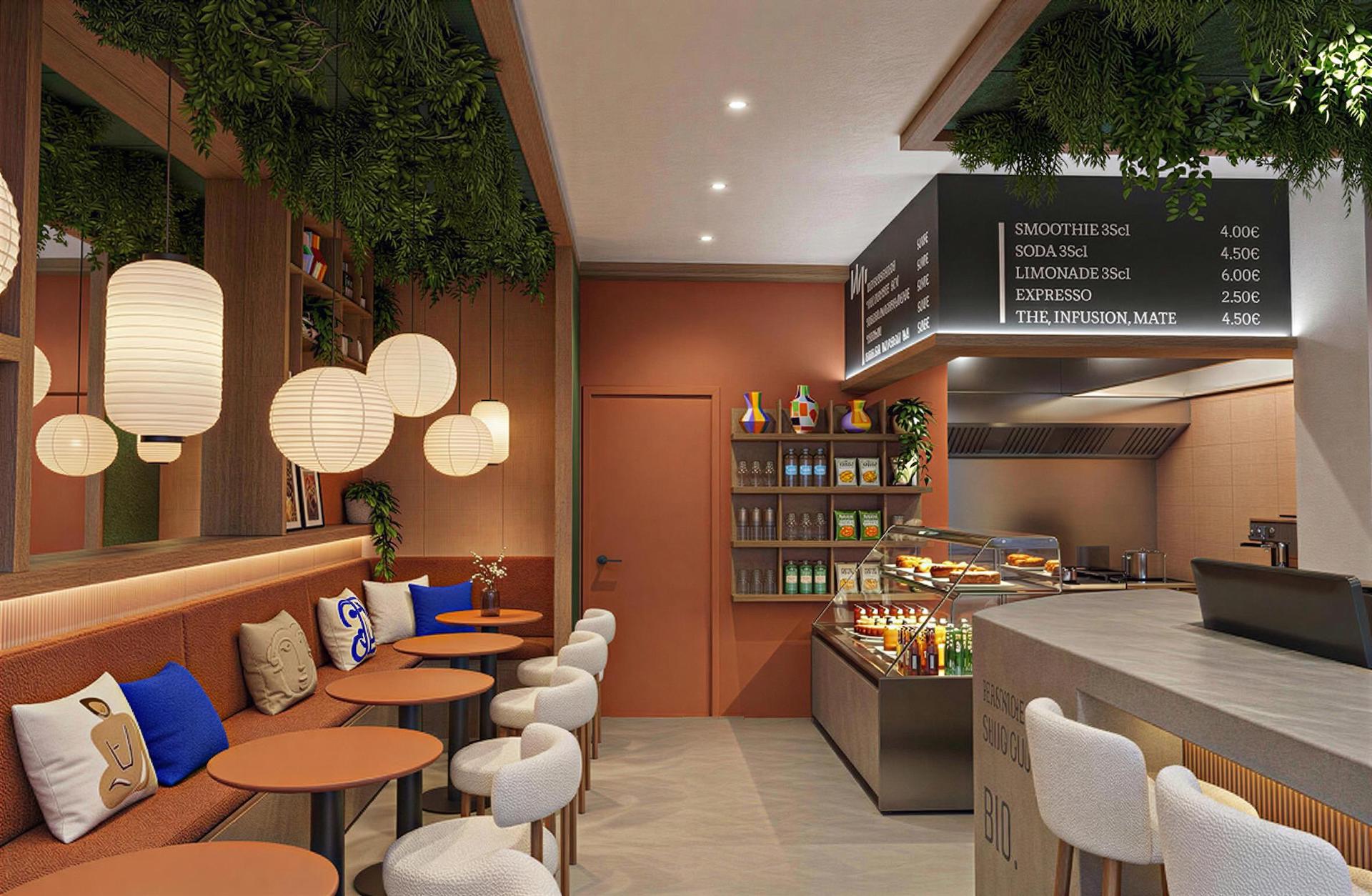 Peanut's café Cannes restaurant architecte intérieur 5