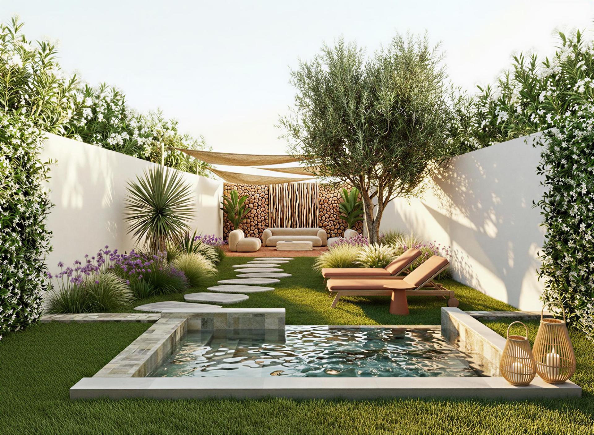 aménagement extérieur bassin piscine grimaud decorateur interieur5